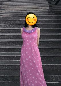 Pink Floral Maxi Dress