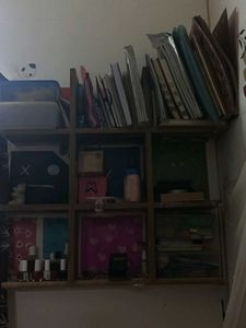 Wooden Cube Shelf