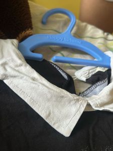 Collared Black &amp; White Tee