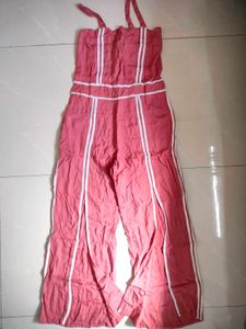 Trending Slit Pink Cute Jumpsuit For Women