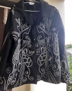 Embroidered Silk Blend Jacket