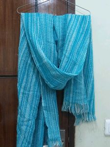 Striped Blue Winter Stole