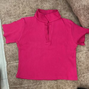 Pink Ribbed Top
