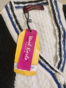 Crochet Cardigan - Blue &amp; White (Women's)