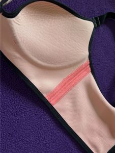 Peach &amp; Black Lace Bra
