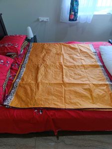 Semi Silk Saree With Machine Embroidery