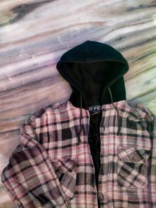 Hooded Plaid Jacket