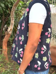 Cherry Pattern Knit Vest