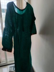 Green Printed Kurta
