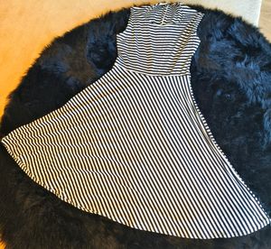 SUMMER SALE - Women Dress Black & White Stripes