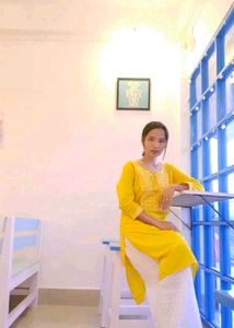 Yellow Embroidered Kurti Set