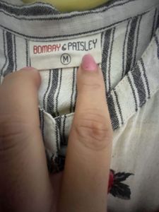 Striped Floral A-line Kurti