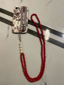 Crystal Beaded Sling With Phone Lanyard Patch