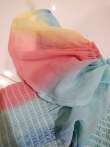 Rainbow Off-Shoulder Top