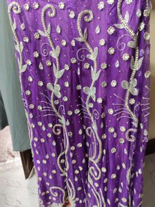 Purple Embellished Indian Lehenga Choli Set