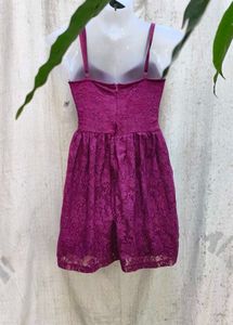 I. Purple Lace Mini Dress