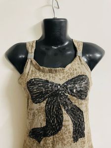 Sequin Bow Top