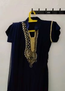 Elegant Long Anarkali/Frock With Dupatta
