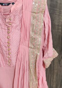 Anarkali With Saree Drape