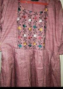 Embroidered Maternity Kurta