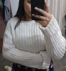 Zara Cropped Knit Sweater