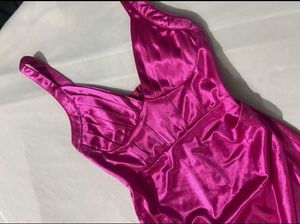 Fushia Pink Corset Bodycon Dress