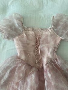 Pink Puff Sleeve Mini Dress
