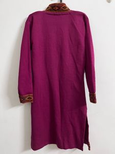 Kashmiri purple kurti with embroidered border