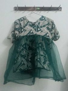 Cotton  kids girls Frock Top White Legi 3 years ol