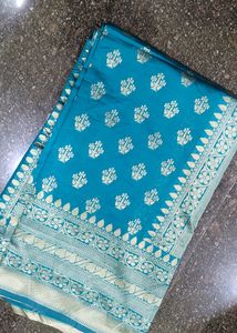New Sea Green Color Saree Without Blouse