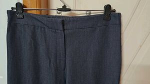 Gray Wide Leg Trousers -32