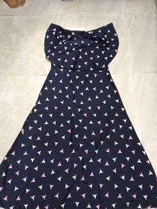 Cute Navy & Pink Triangle Dress