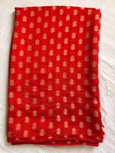 Elegant Red Printed Saree