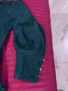 Dark Green Long Sleeve Top