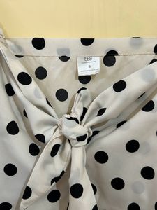 SSS Front Tie Polka Dot Crop Top
