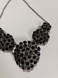 Statement Black Beaded Necklace
