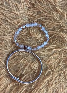 Bangle &amp; Beaded Bracelet Set
