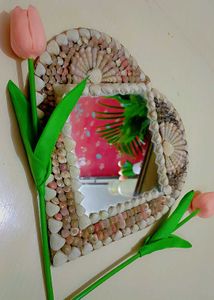 Handcrafted Sea 🐚 Shell heart-shaped Mirror