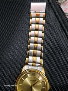 Mans Citizen Golden Chain Watch