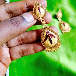 Gold Plated Bangles And Earrings