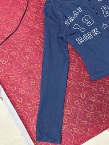 Printed Notch Neck Slim Fit Top from NewMe