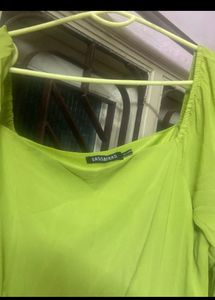 Lime Green Tiered Maxi Dress
