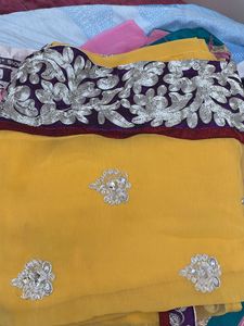 pure chiffon saree