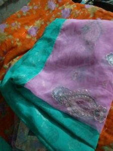 Lavender Saree