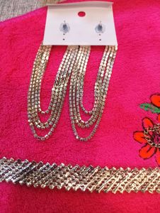 Fine Quality AD Nag, Light Weight, Silver Necklace