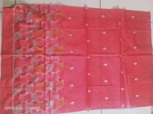 Beautiful Embroidery Red Blouse Piece