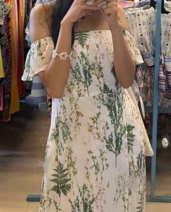 Floral Off-Shoulder Maxi Dress with Slit