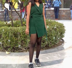 Green Scord Midi Dress
