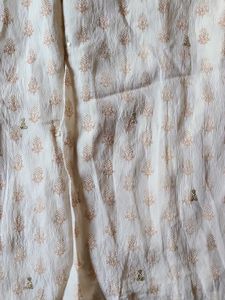 Elegant Cream &amp; Gold Kurti