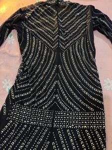 Black embellished dress